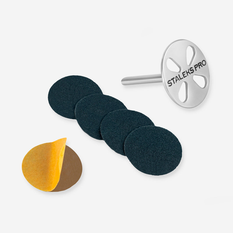 STALEKS Педикюрный диск Pododisc Staleks Pro L и набор одноразовых пилочек зернистостью 180 5 шт (25 мм) PDset-25