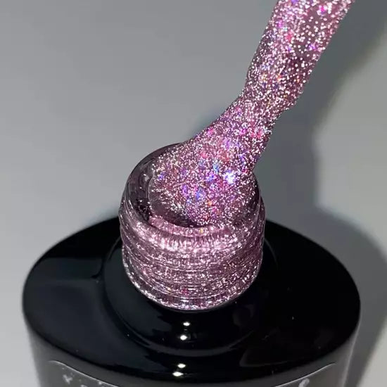 SAGA professional Gel polish Fiery gel 16 (hot pink with microshine, r ...