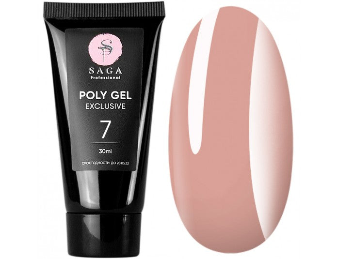 Poly-gel Saga Exclusive No. 7, 30 ml (pale pink)